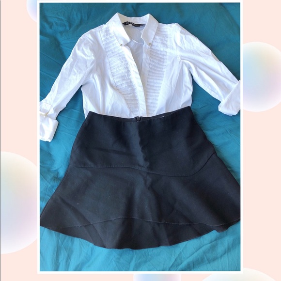 formal shirt and skirt set